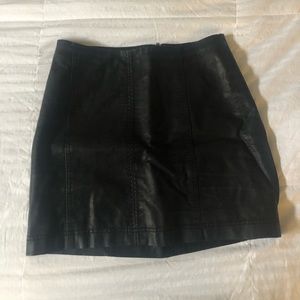 Black Leather Free People skirt